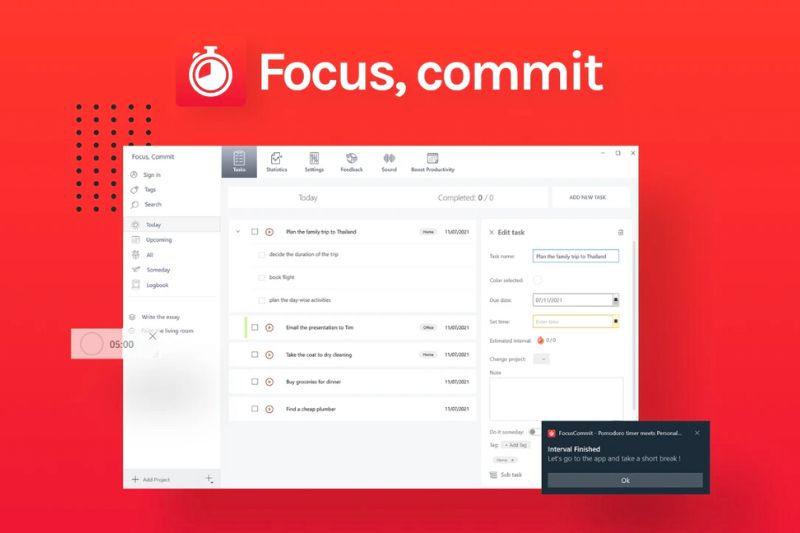 How to use FocusCommit as a Getting Things Done (GTD) System?