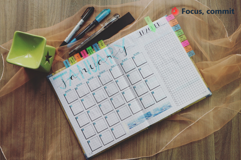 4. Keep a calendar and write down everything - Help you to improve time management skills